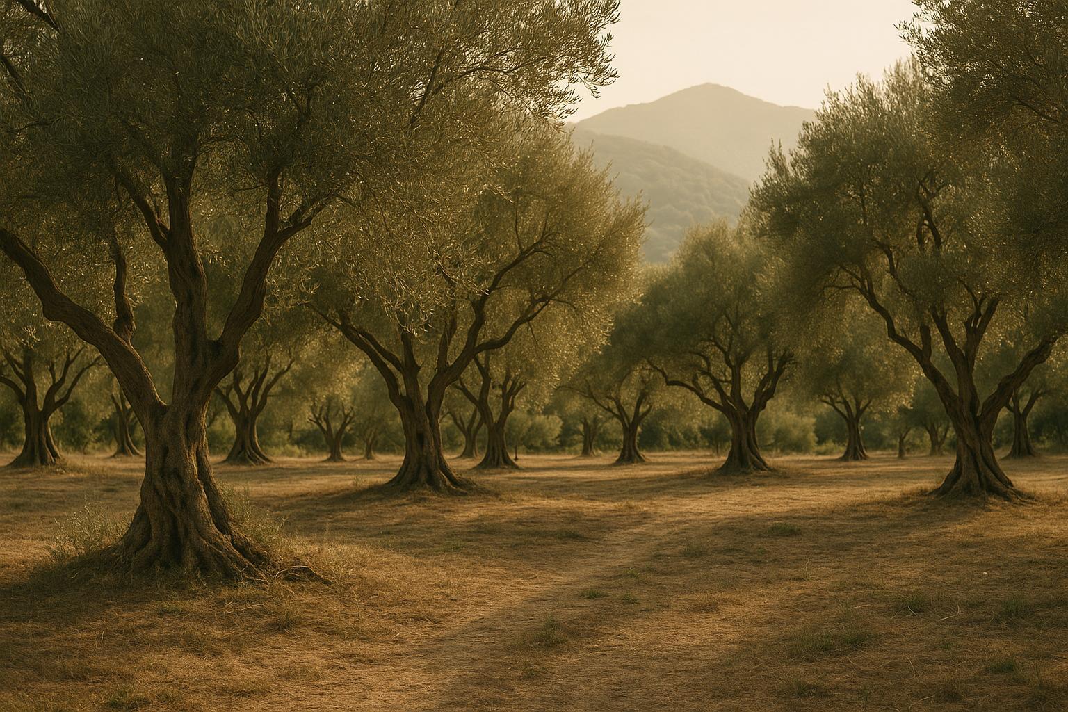 Olive grove atmosphere around the retreat